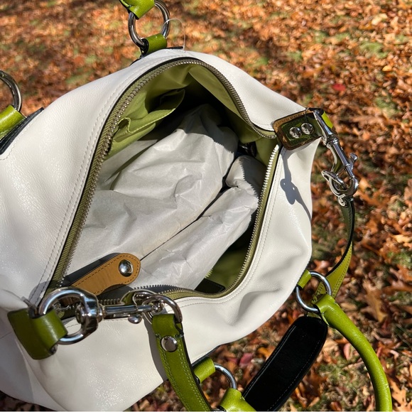 Coach Madison Sabrina Spectator Large Leather Shopper Satchel Hobo NWT Parchment - Picture 12 of 16